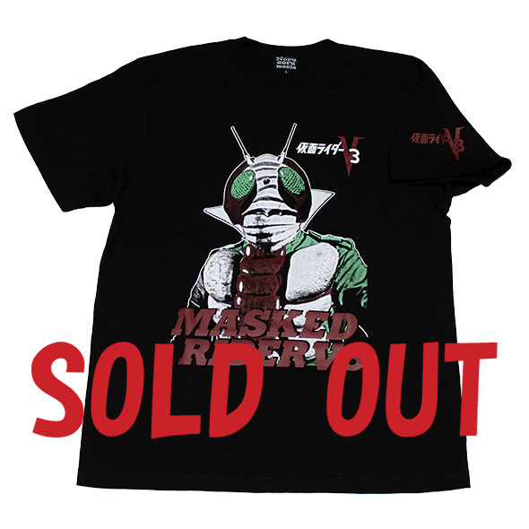 仮面ライダーV3「V3フェイス」Tシャツ(ブラック)