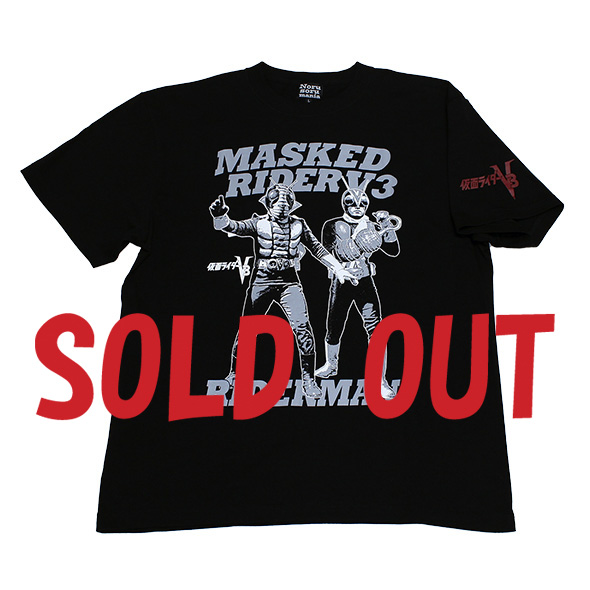 仮面ライダーV3「V3&ライダーマン」Tシャツ(ブラック)