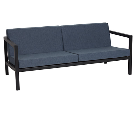 ソファ2.5シーター　FブラックCブルー