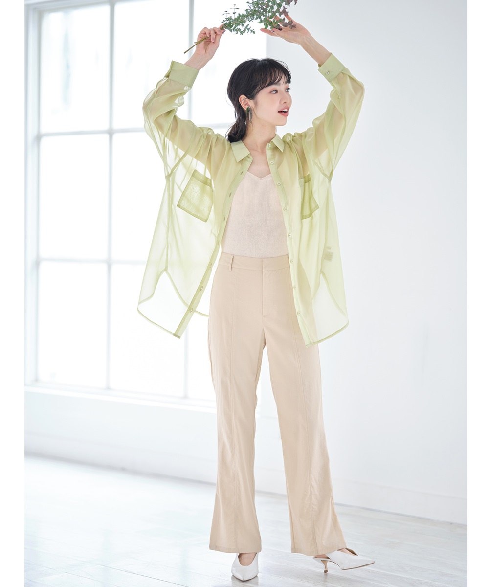 サイドスリットセンターステッチパンツ《Suger Color Collection》