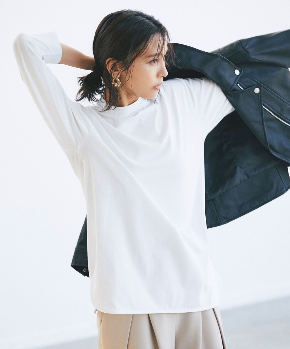 クルーネック8分袖Tシャツ《scent of spring》
