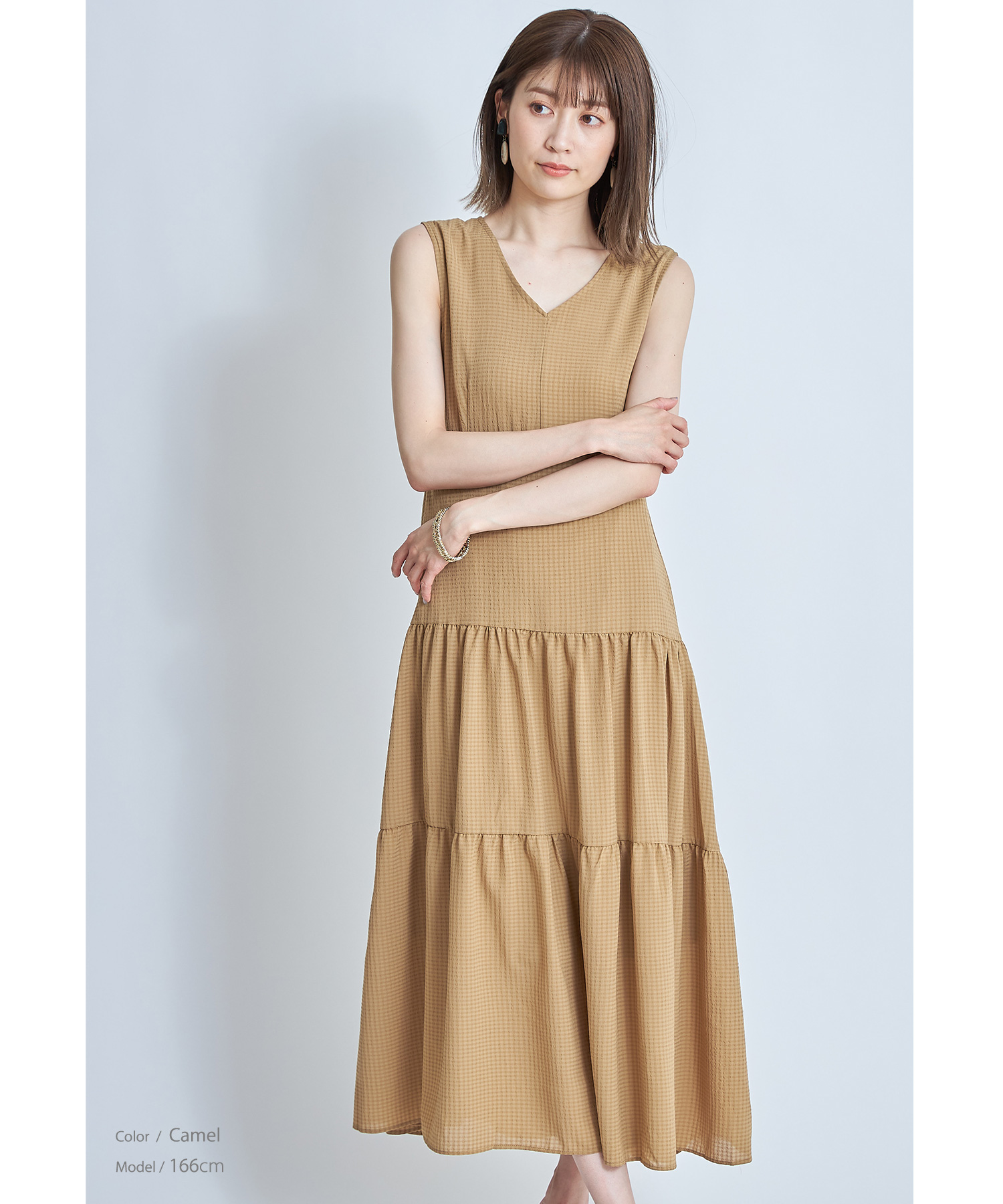 【冨張愛さん着用】シアーチェックワンピース
