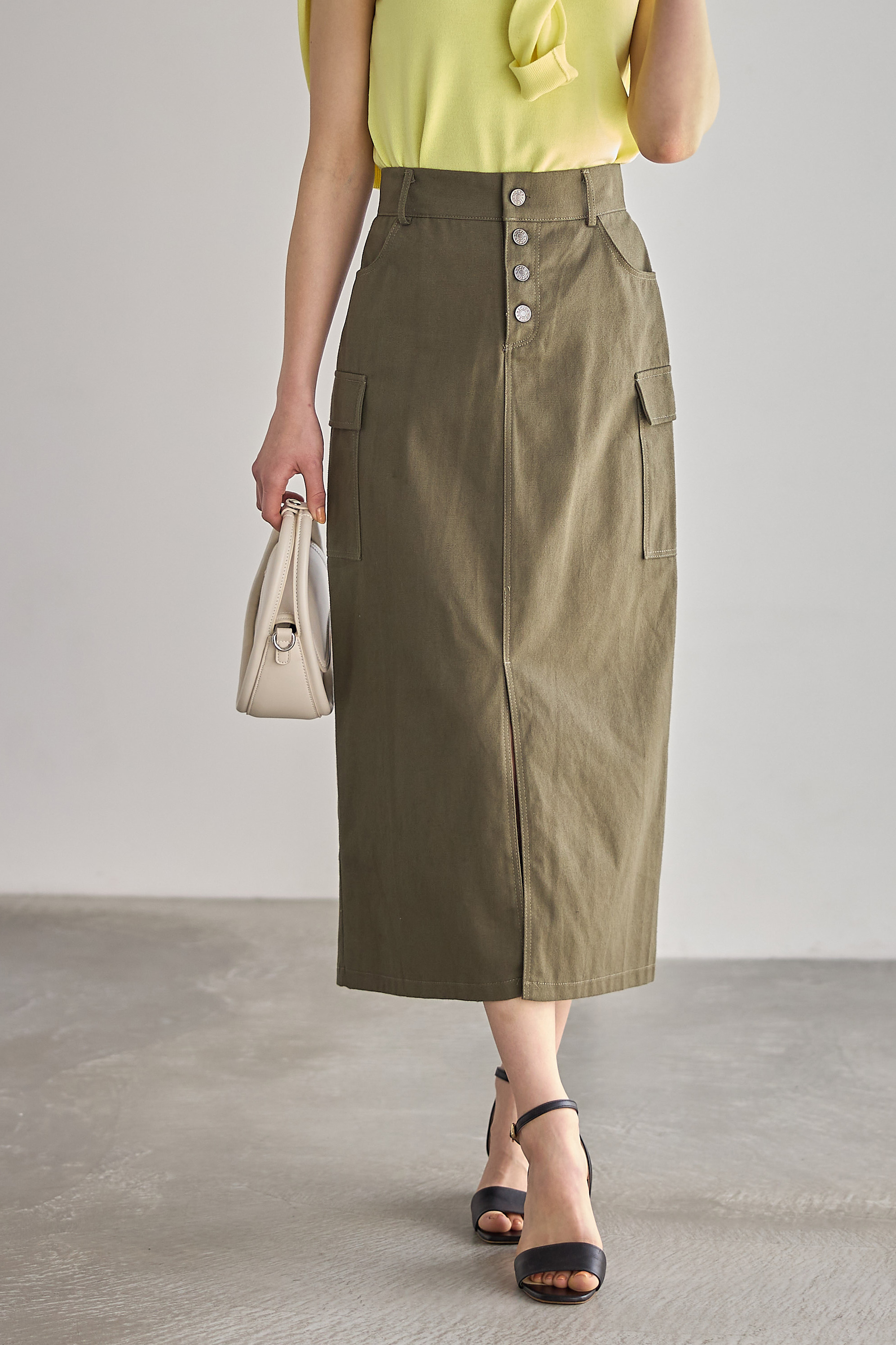 ツイルサイドポケットスカート