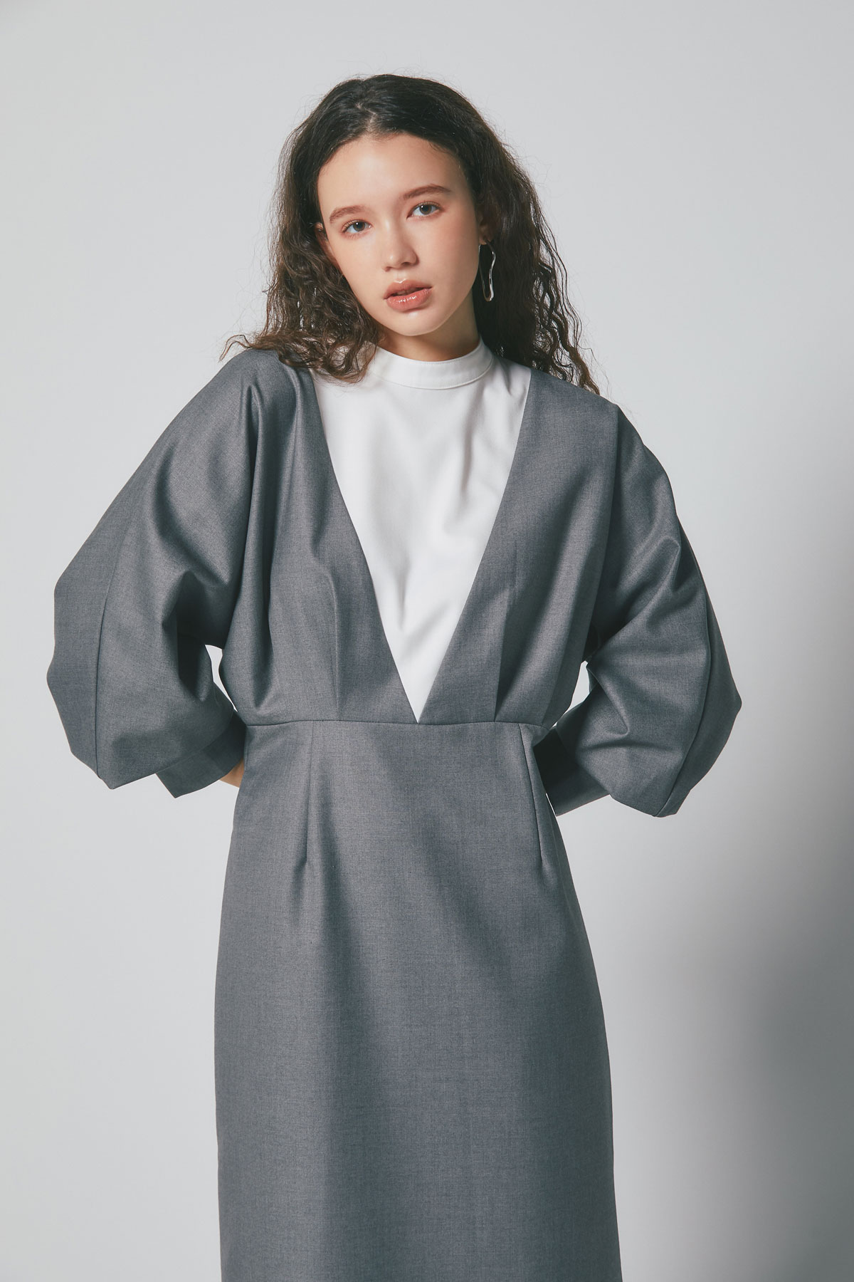 【SALE】バイカラーIラインワンピース＊SALE品につき返品/交換/注文確定後の変更キャンセル不可＊