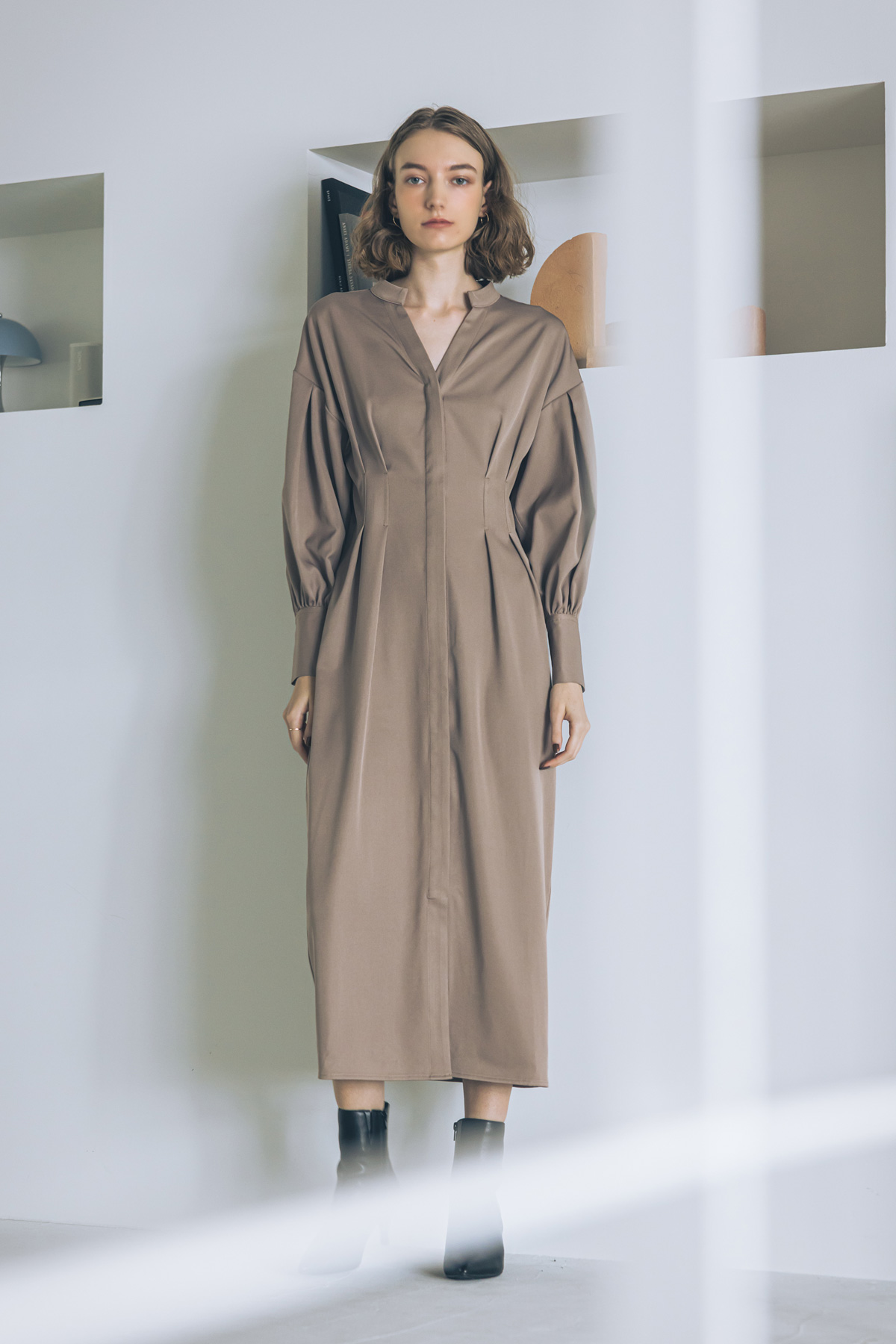 【SALE】12/7 HolidaySALE！ウエストタックシャツワンピース＊SALE品につき返品/交換/注文確定後の変更キャンセル不可＊