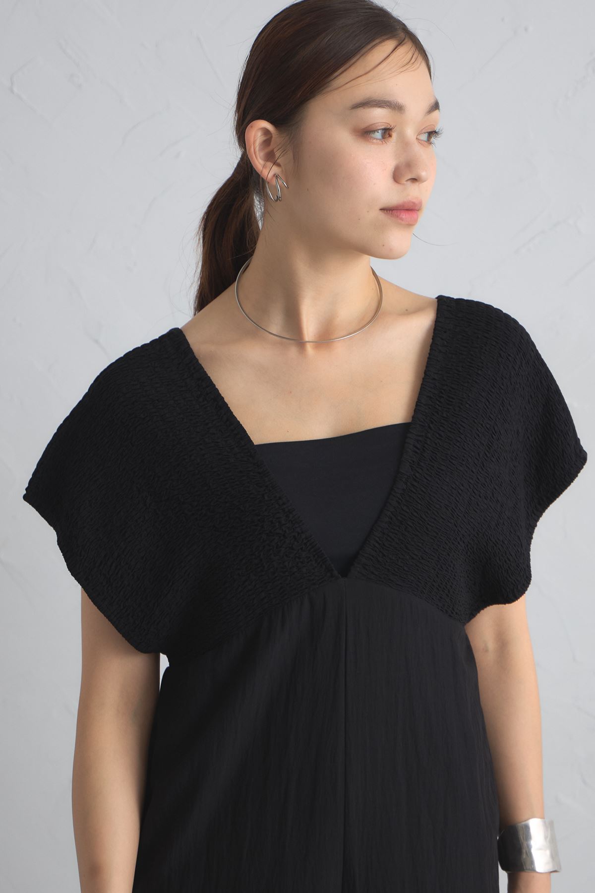 【8/27　0:00　セール拡大！】バックリボンシャーリングオールインワン＊SALE品につき返品/交換/注文確定後の変更キャンセル不可＊