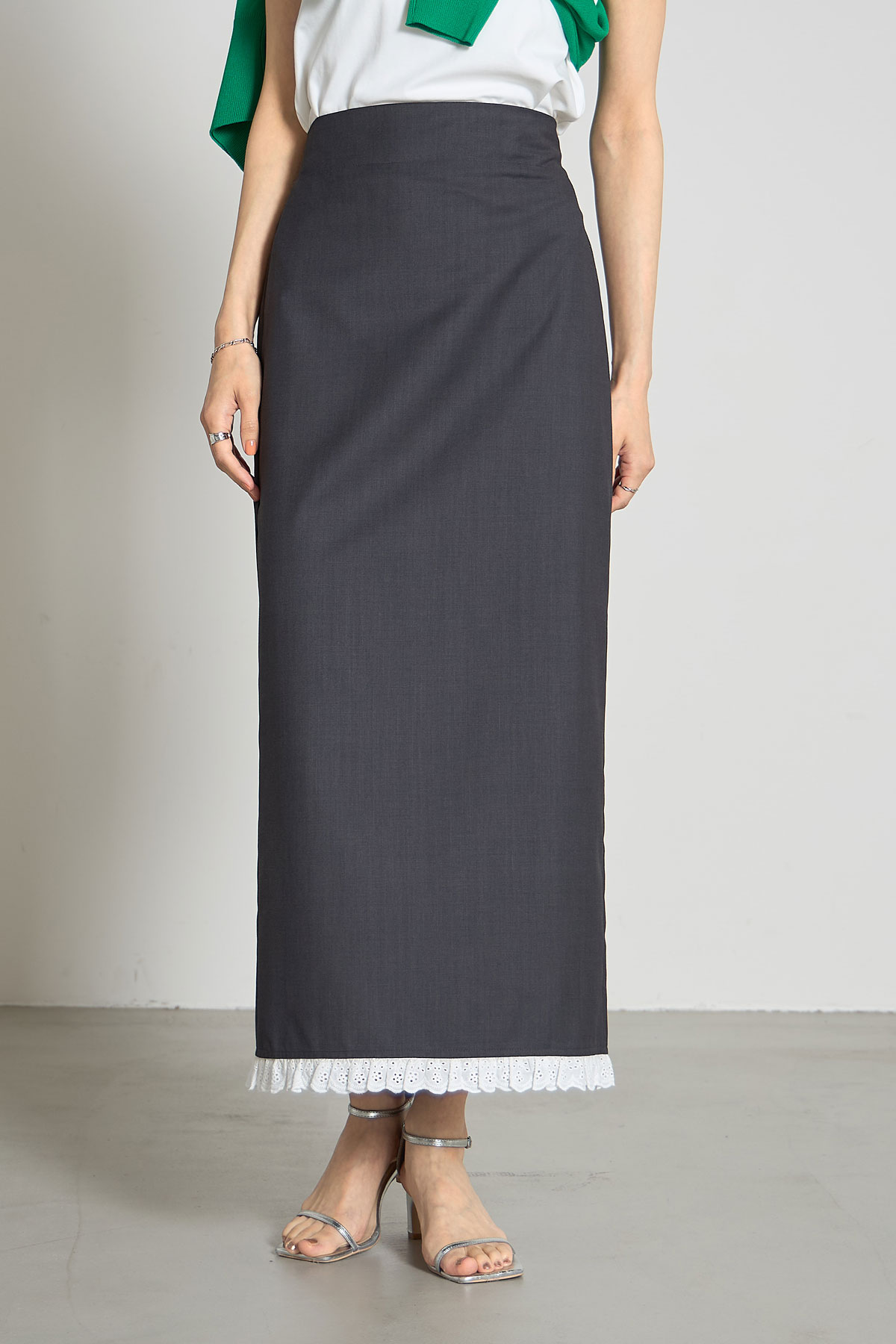 【8/27 0:00 SALE再値下げ！】コットンレースヘムスカート＊SALE品につき返品/交換/注文確定後の変更キャンセル不可＊