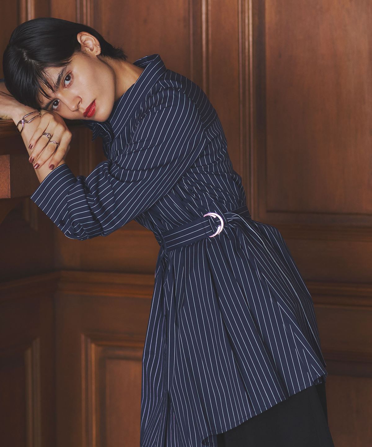 【キャンセル分少量確保！】サイドプリーツシャツ