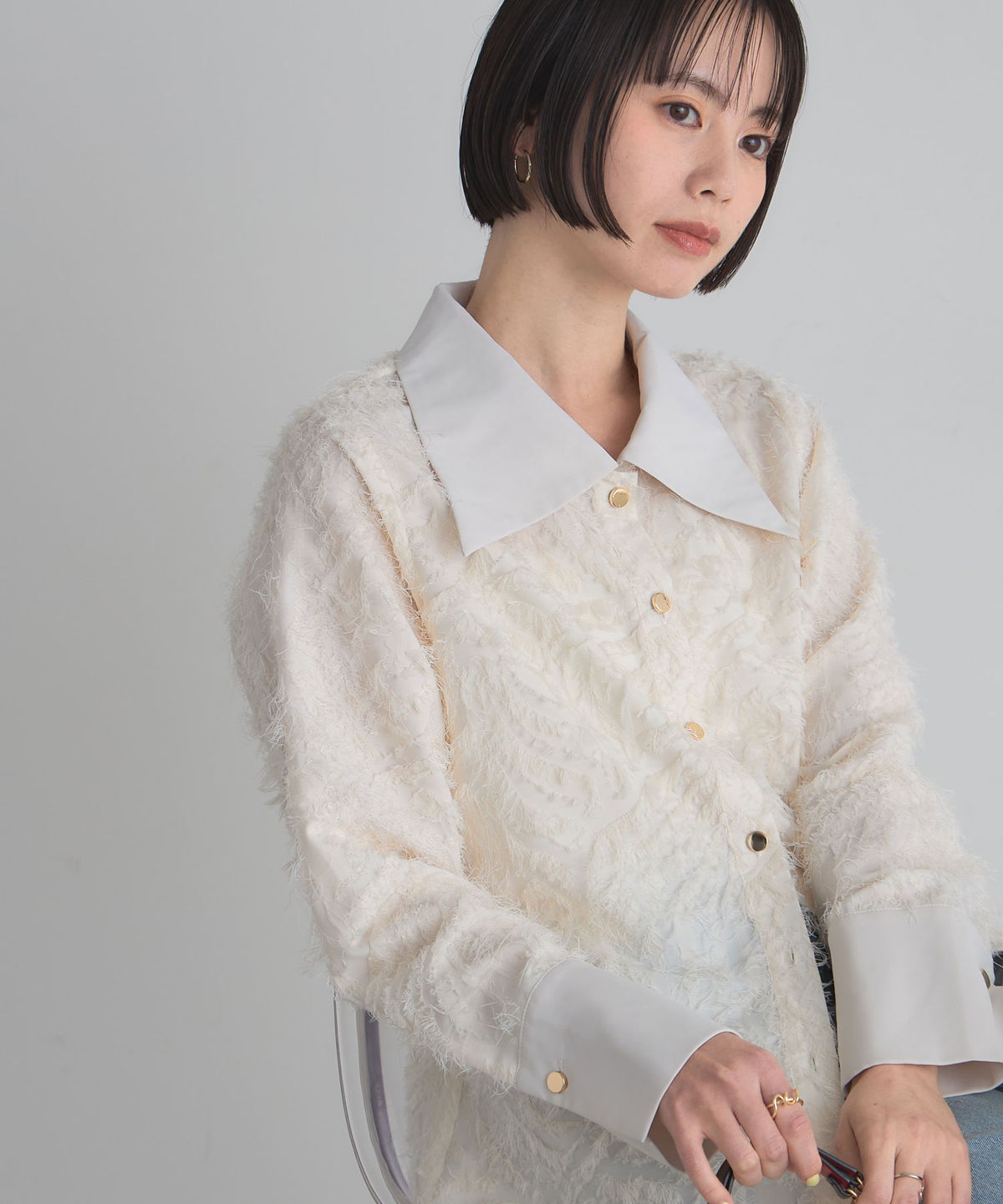 フリンジドッキングシャツ