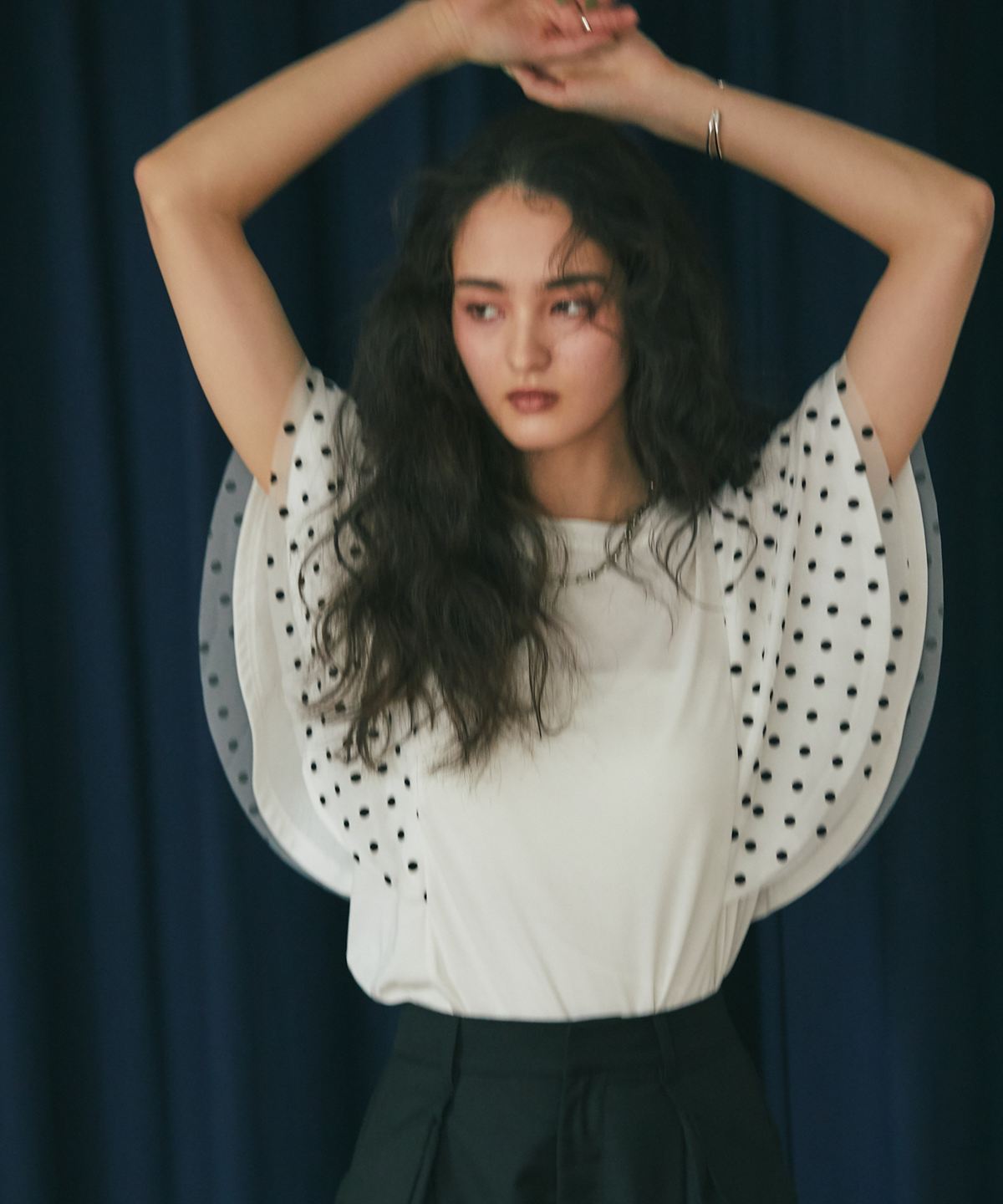 ドットフレアスリーブカットソー