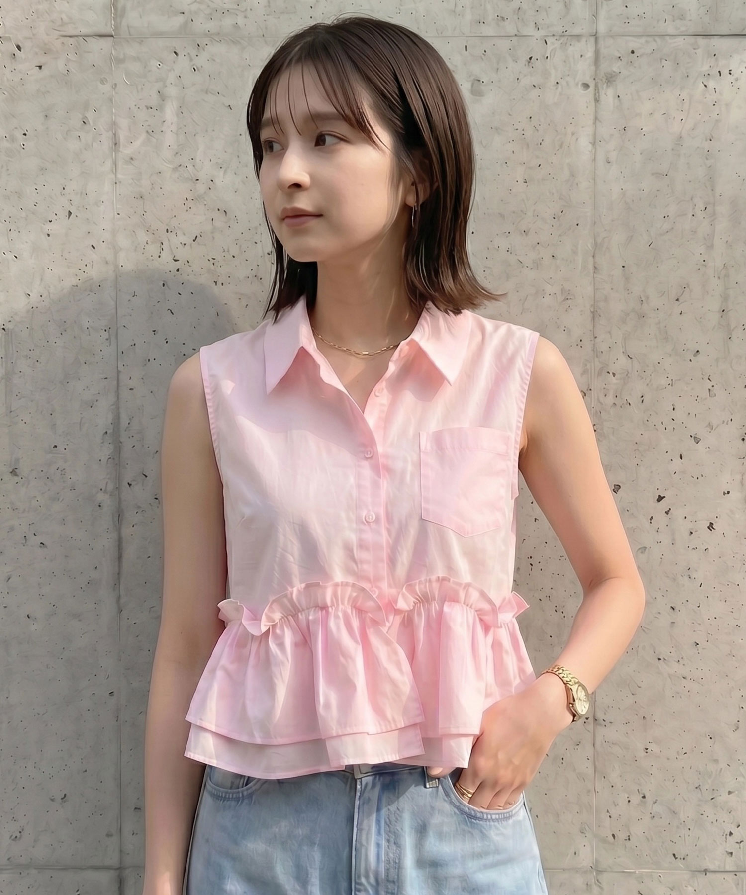 【入荷連絡リクエスト受付中☆】ボリュームフリルヘムブラウス