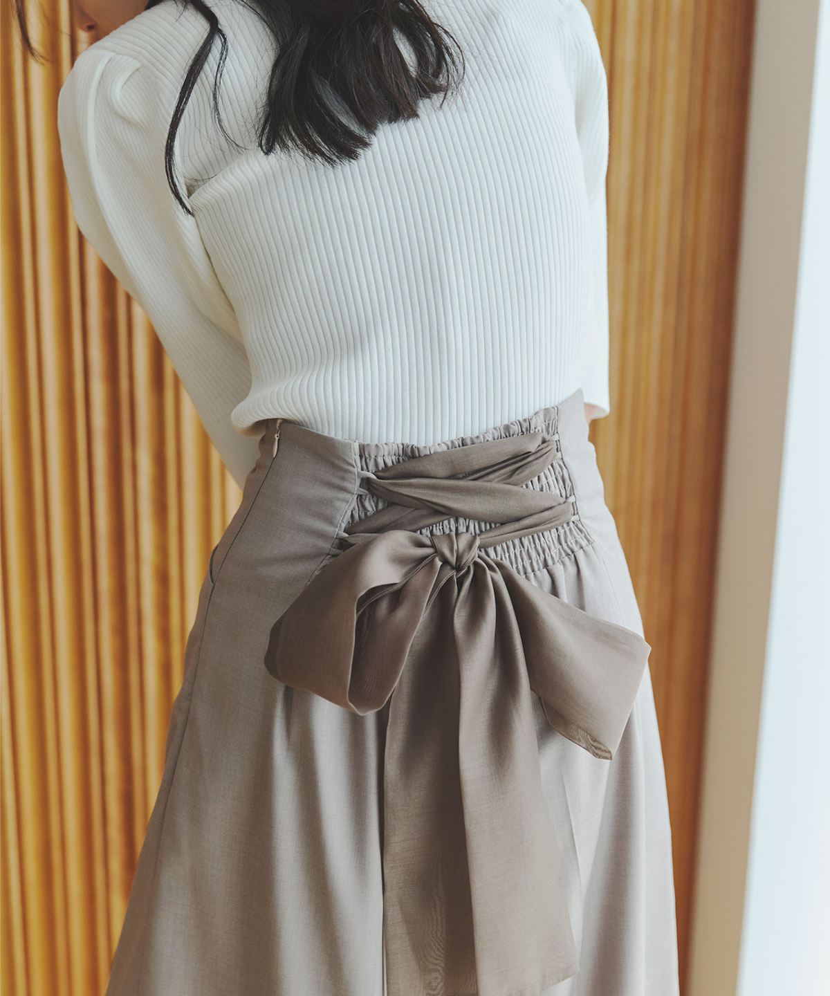 バックリボンパンツ