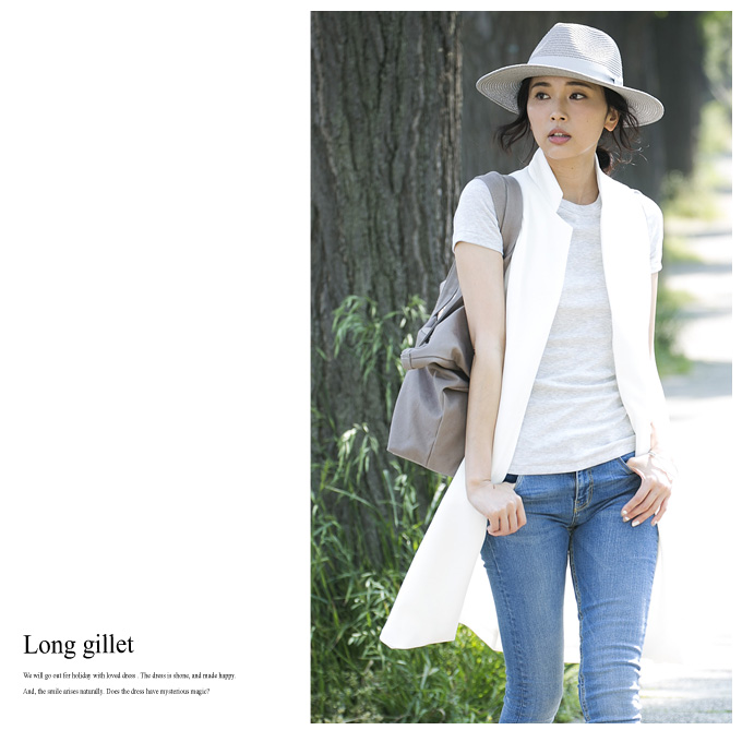 Long Gillet レディース ロング ジレ