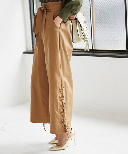 サイドレースアップパンツ