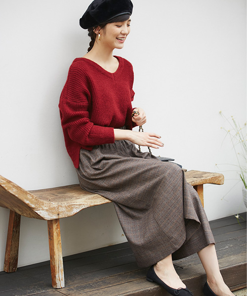 チェックイージースカンツ