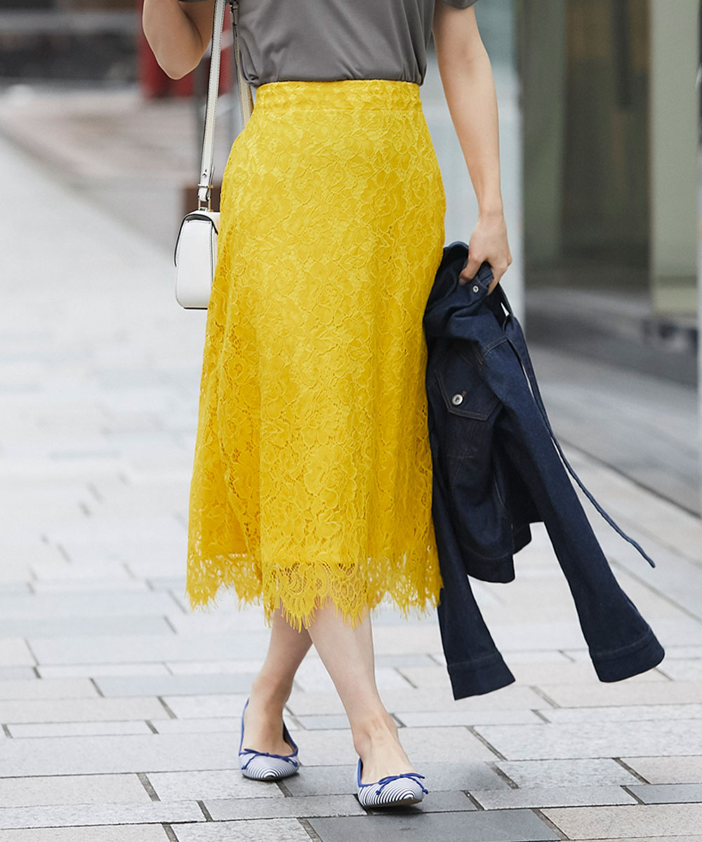 スカラップレーススカート