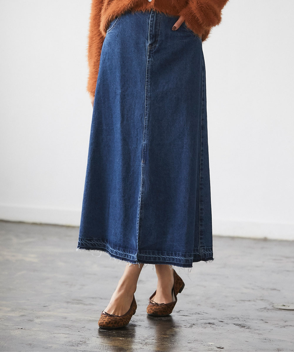 デニムスリットスカート