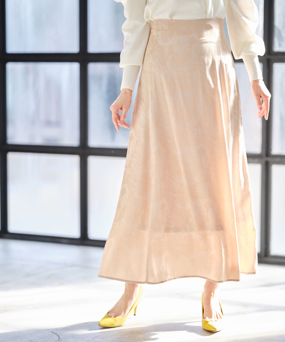 リーフジャガードフレアスカート《EARLY SPRING COLLECTION》