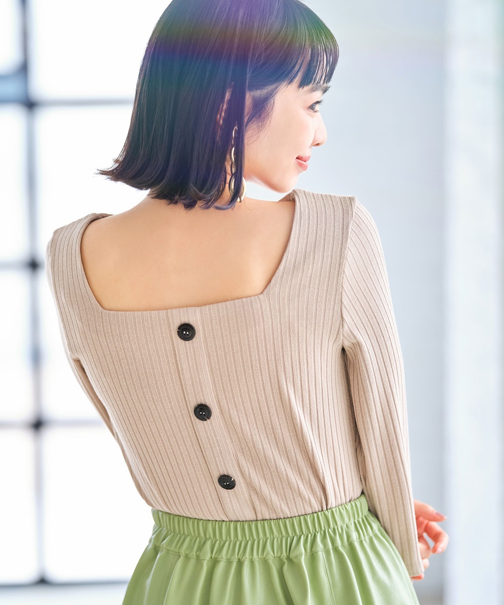 前後2WAYリブトップス《EARLY SPRING COLLECTION》