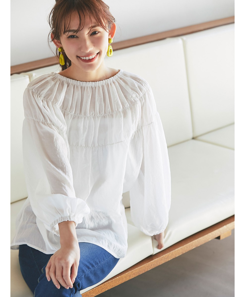 ストライプアシメティアードワンピース