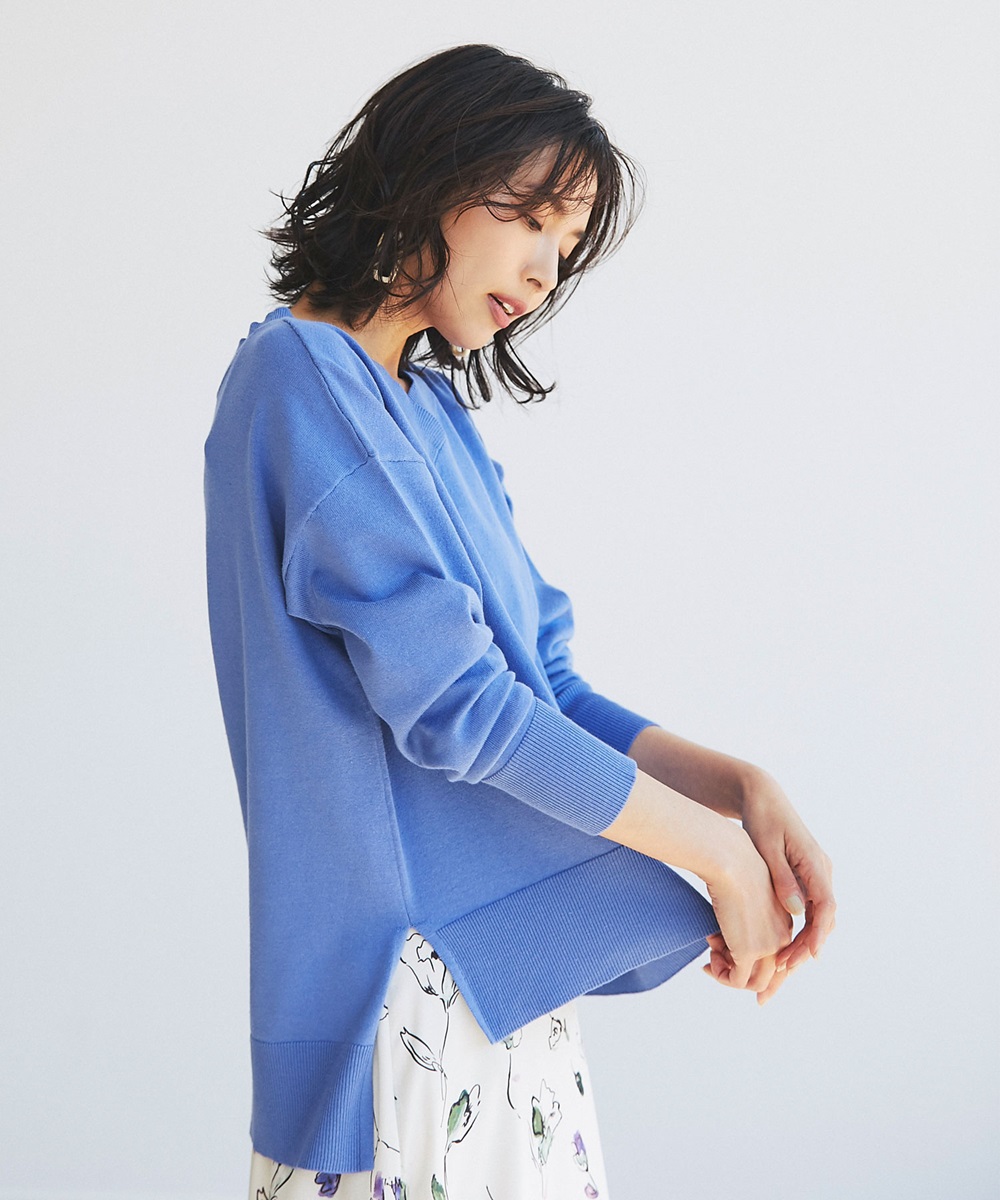 Vネックオーバーサイズニット　《step into spring》