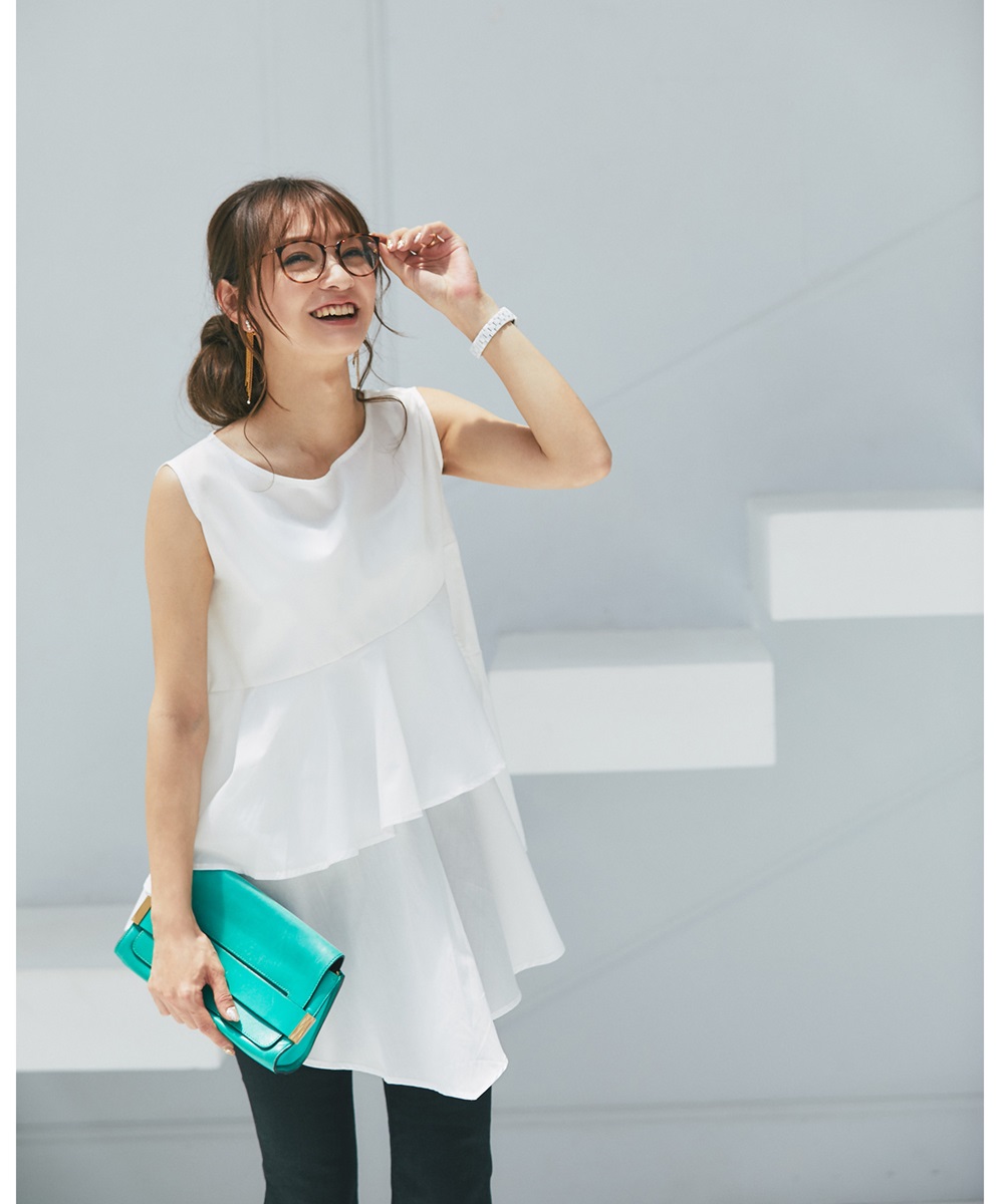 【成瀬愛里さん着用】イレヘムティアードブラウス