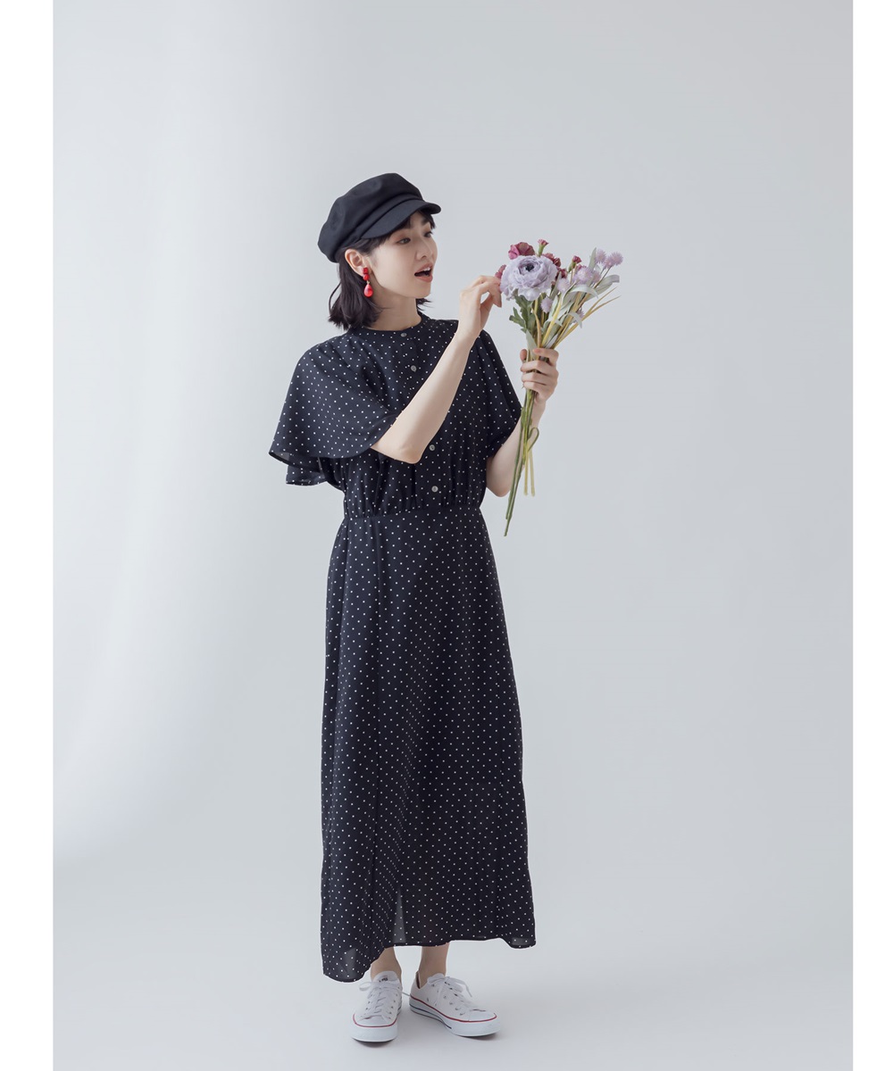 タックフレアスリーブワンピース《Outfit by scene》