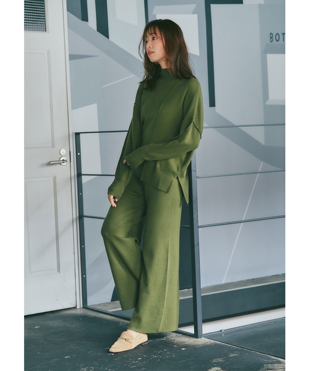 【SALE】《石井亜美さんコラボ》セミワイドニットパンツ＊SALE品につき返品/交換/注文確定後の変更キャンセル不可＊