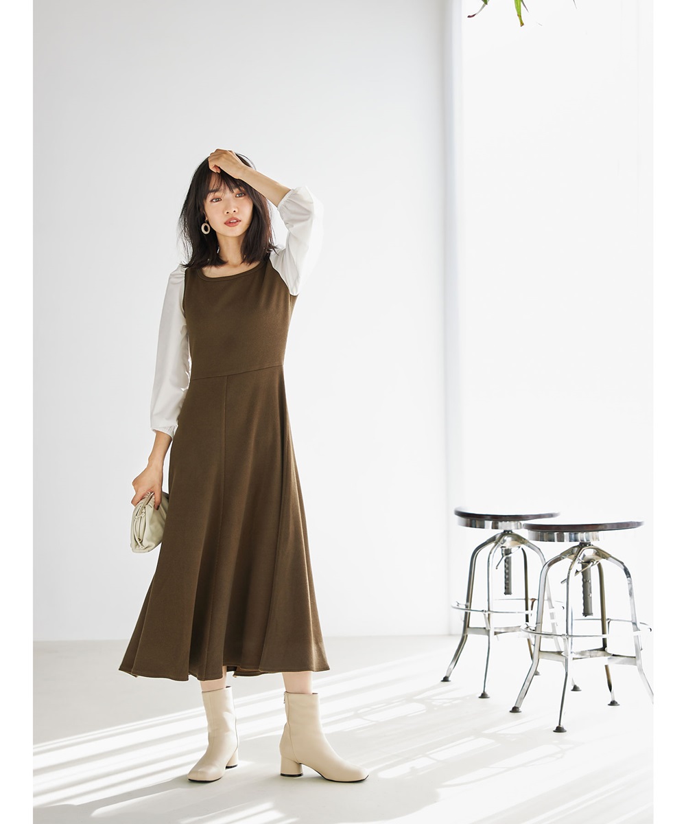 1月2日午前0:00 オフィシャルサイト限定再販！【@si_chaaaanさんコラボ】なめらかリブワンピース