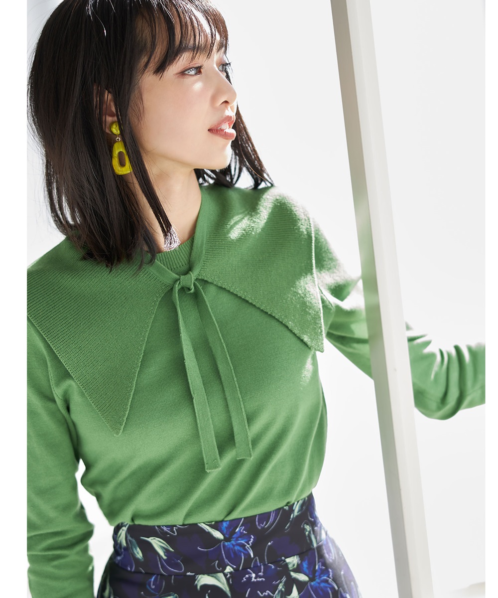 【@si_chaaaanさんコラボ】付け衿ニットプルオーバー