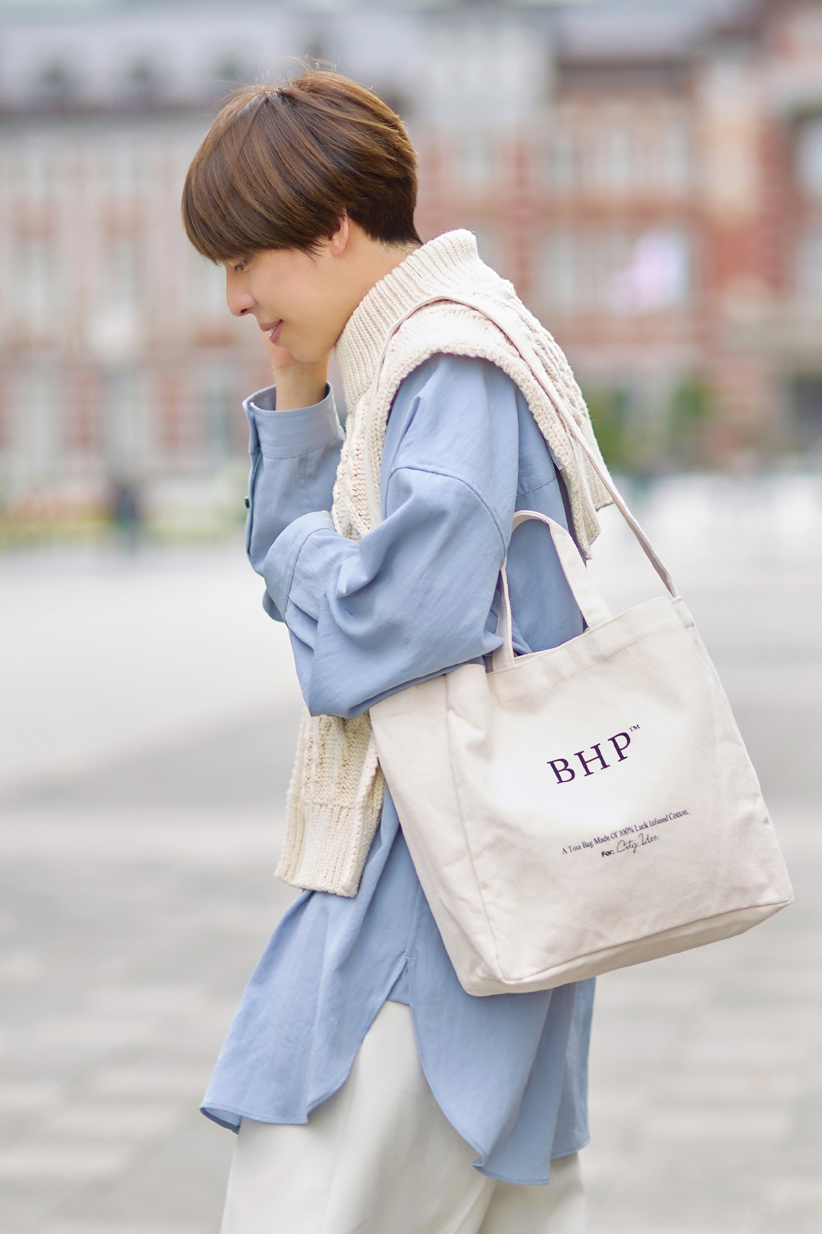 限定少量再販！【三上大進さんコラボ】Be Happy チャリティ キャンバストート