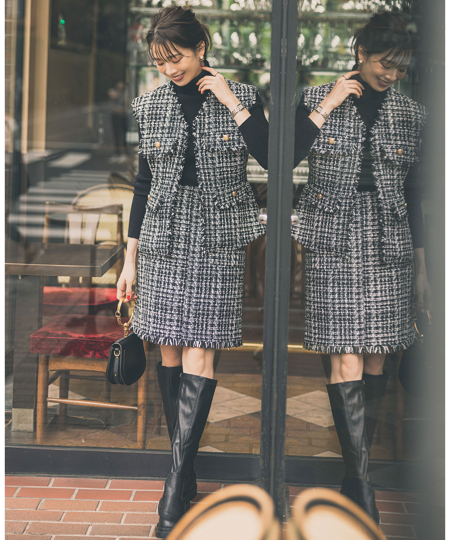 12月23日午前0:00WEB限定再販！【石井亜美さんコラボ】ツイードミニスカート