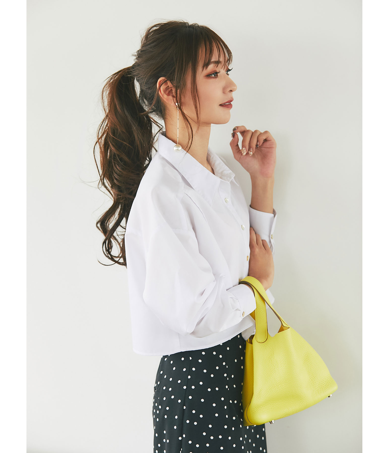 【成瀬愛里さん着用】【佐藤匠さん着用】ショートシャツブラウス