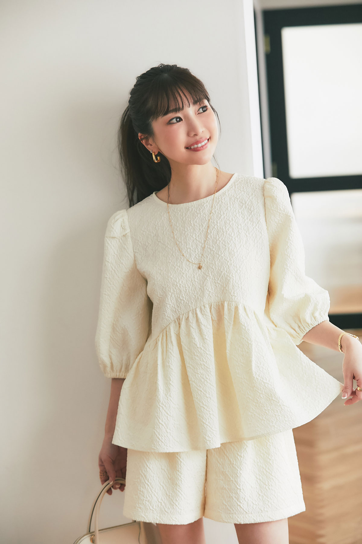 《マシェリコラボ》エンボスショートパンツ