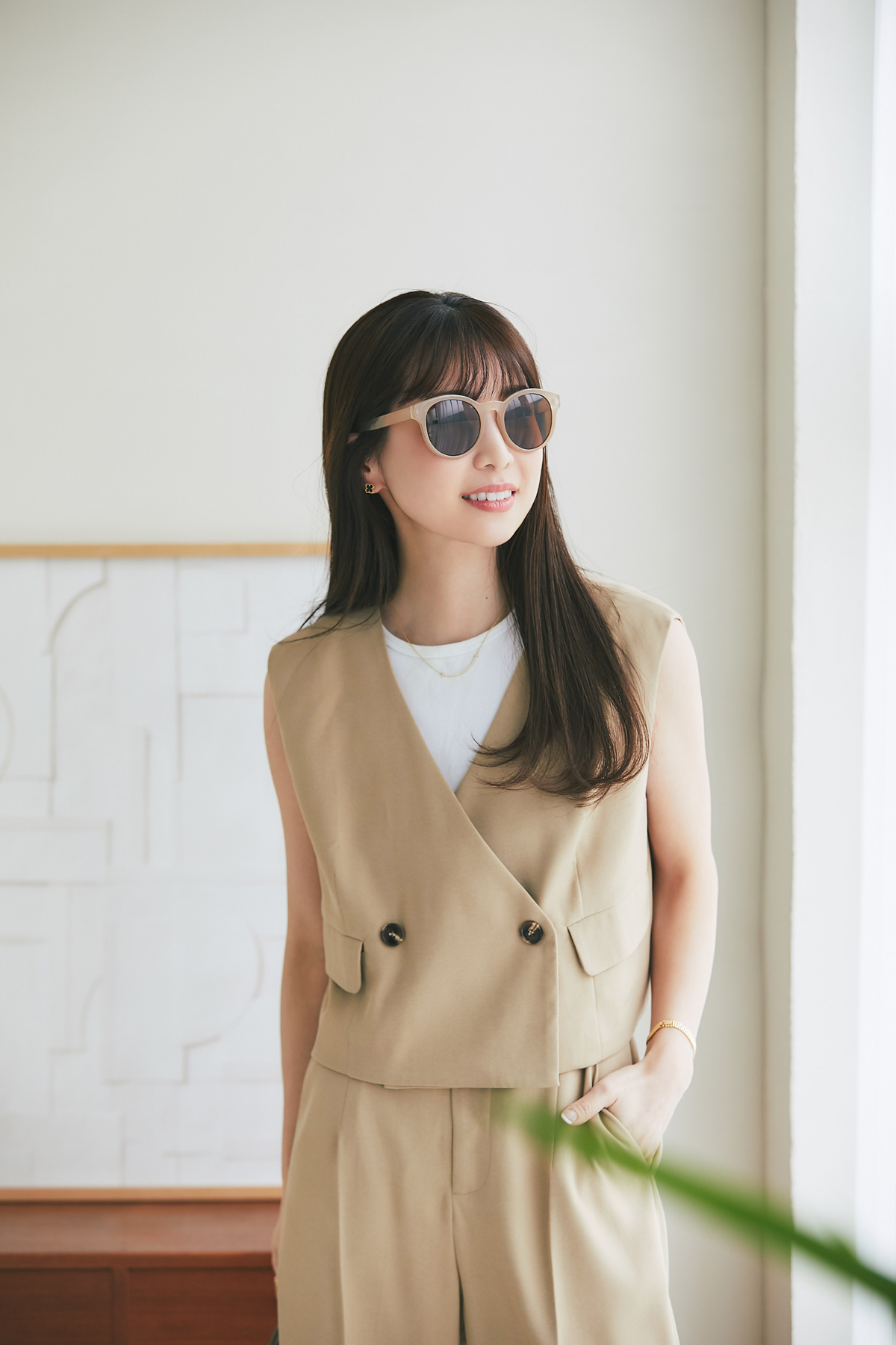 《マシェリコラボ》ショートツイルベスト