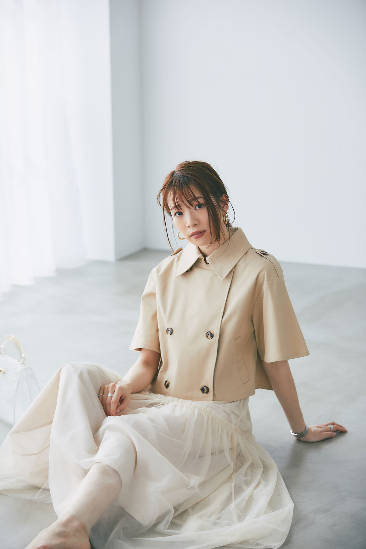 【石井亜美さんコラボ】ハーフスリーブショートトレンチ