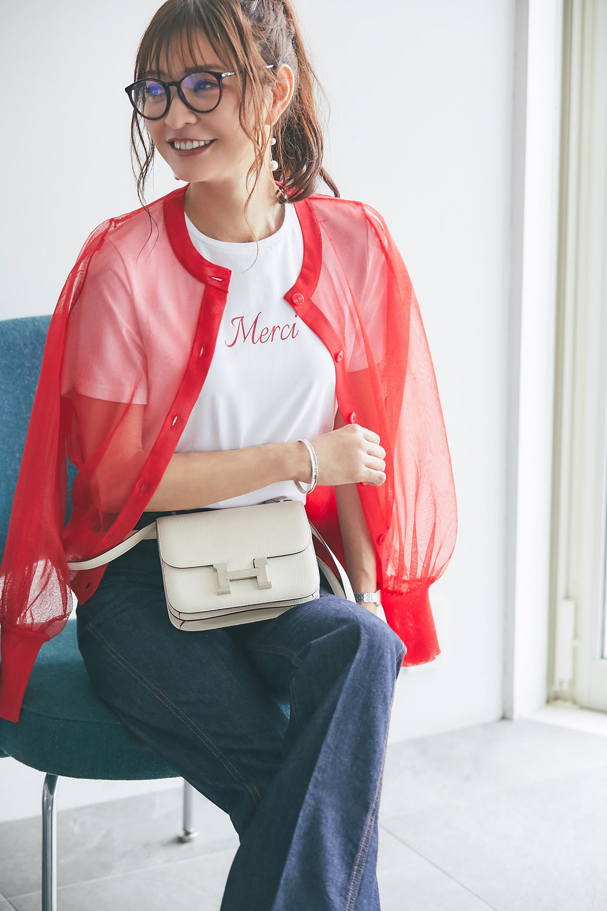 成瀬愛里さん着用】汗ジミ防止ショルダータックカットプルオーバー