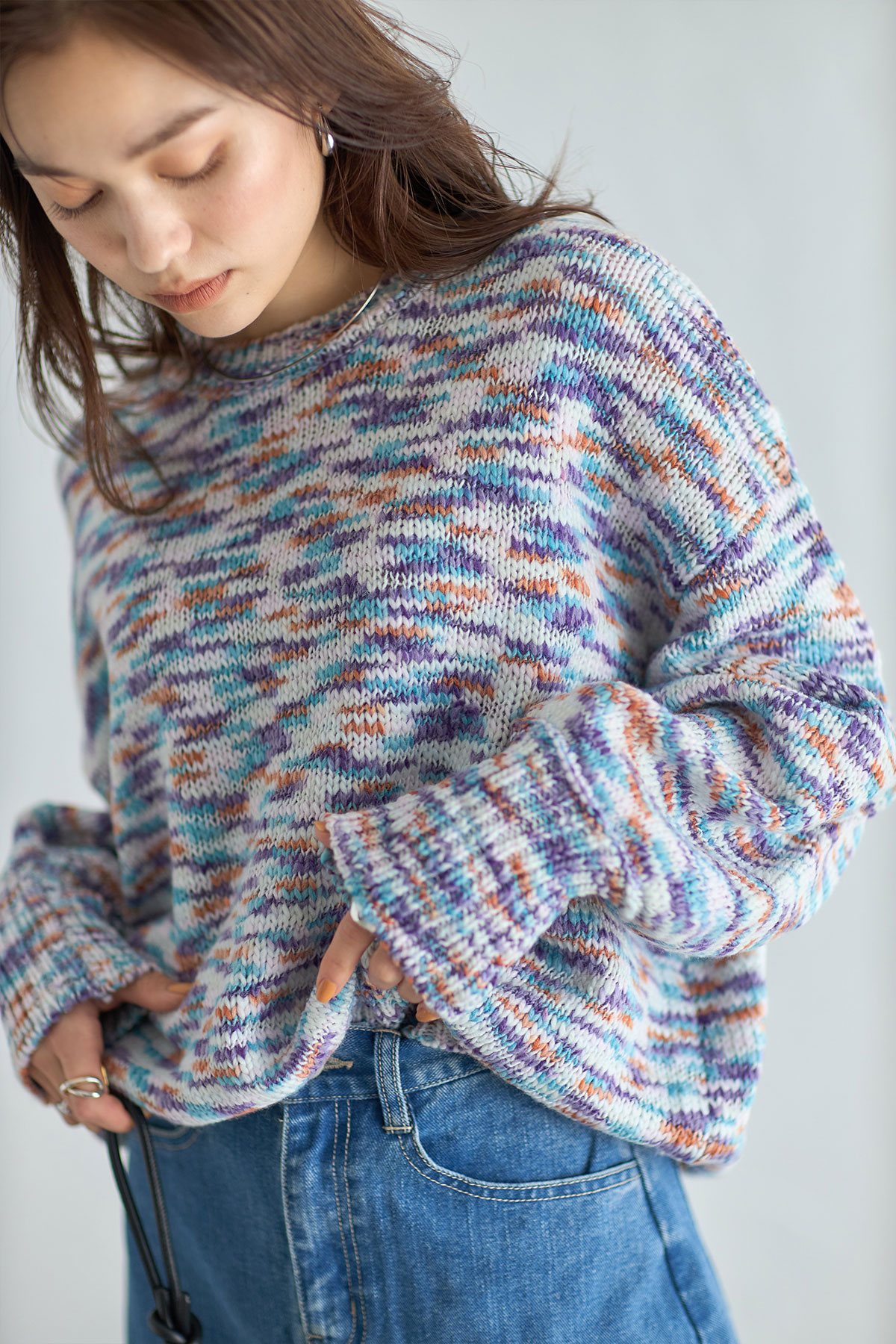 【SALE】ミックスカラーニット＊SALE品につき返品/交換/注文確定後の変更キャンセル不可＊