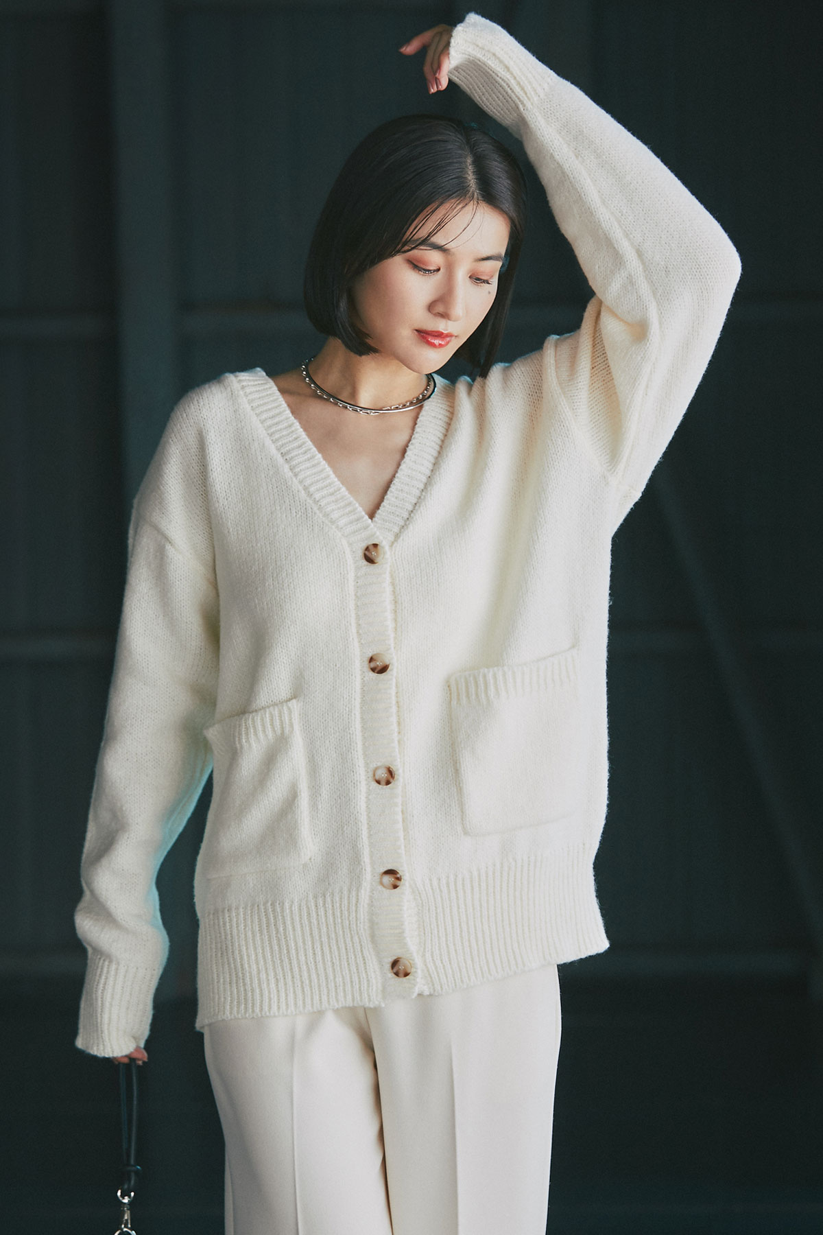 【中瀬古ゆきなさん着用】ロービングロングニットカーディガン