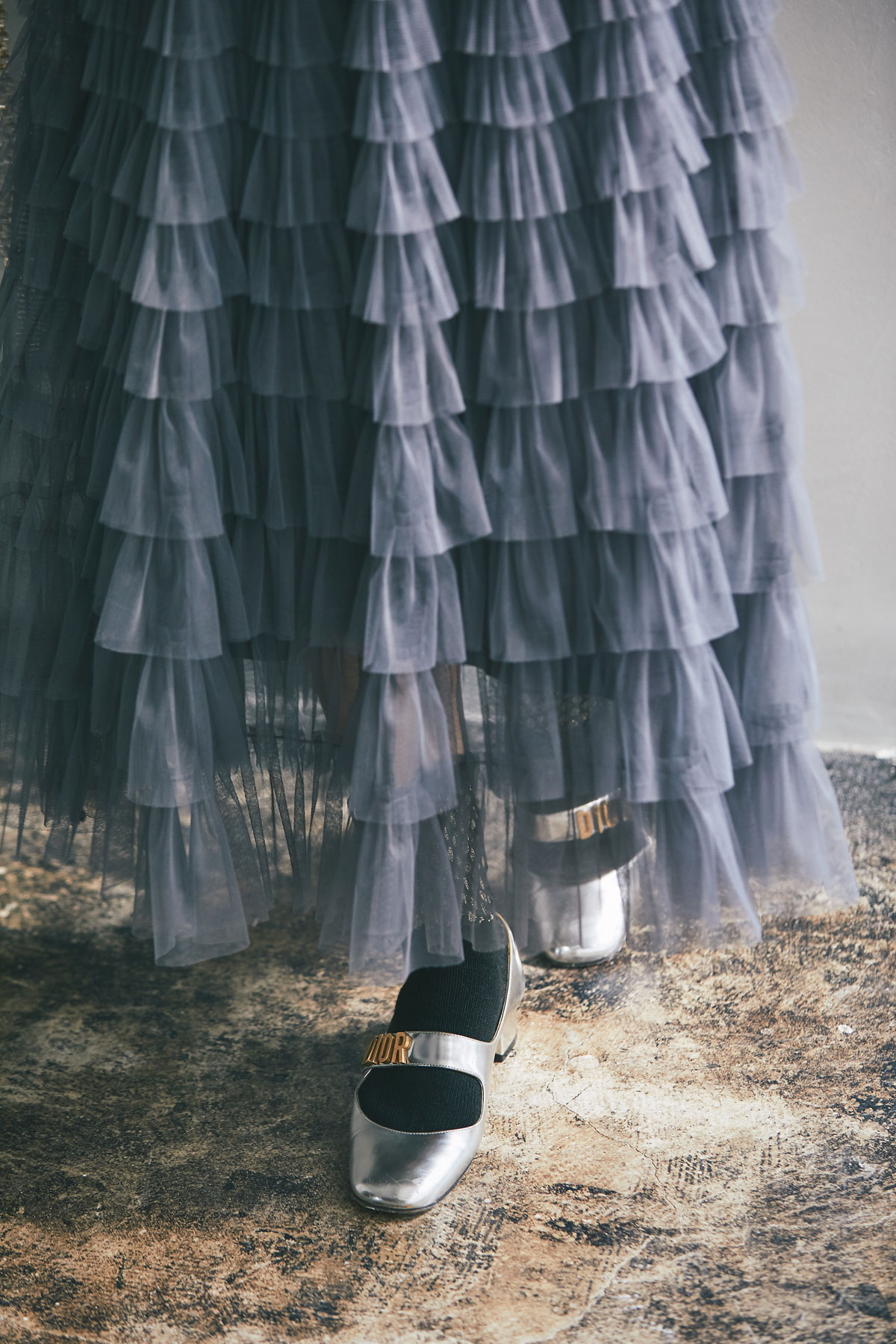 GLAVIL by tutuHA ZIPフリルスカート黒