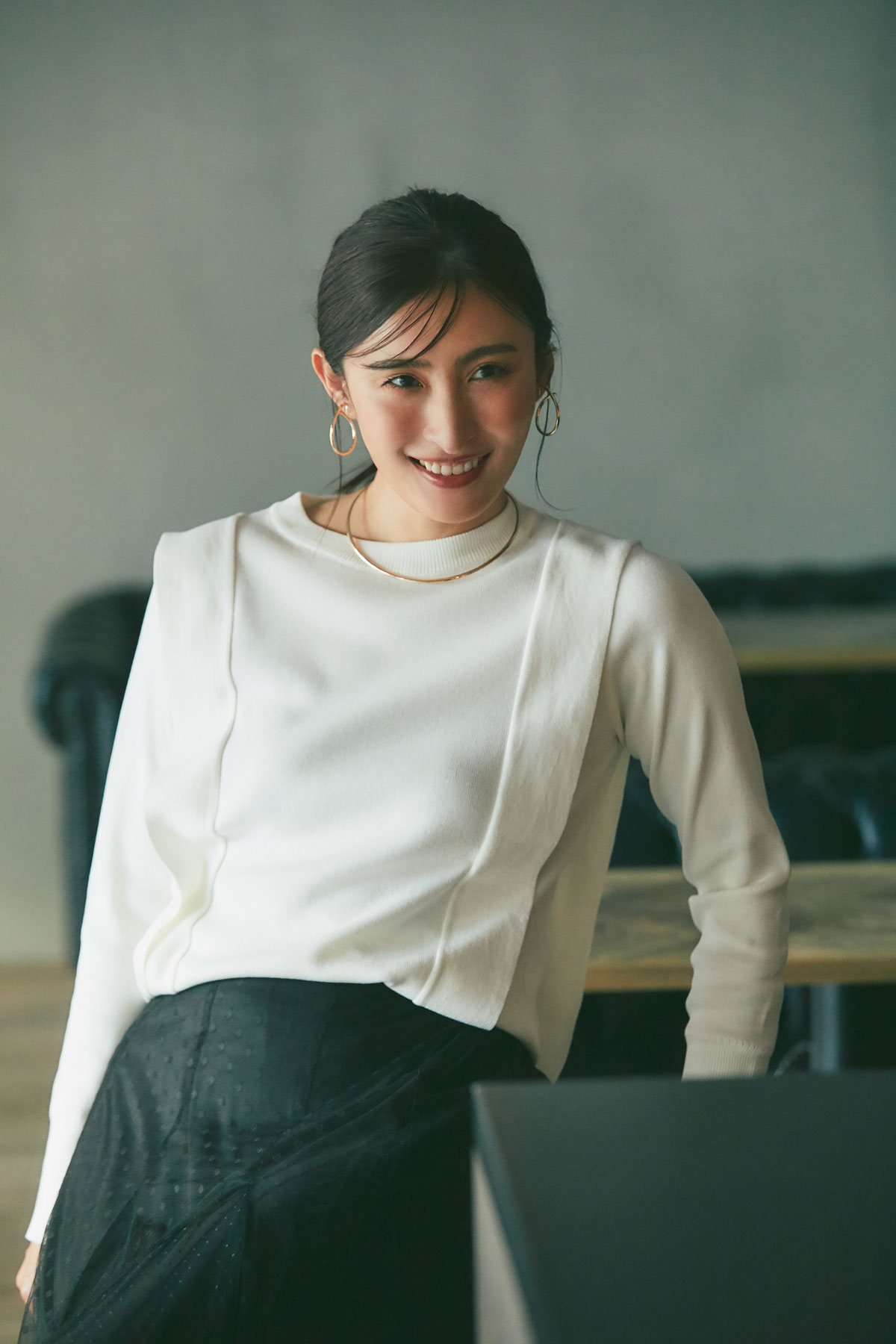 9月23日オフィシャルサイト限定少量再販！【Ayaさん着用】ショルダーポイントニットプルオーバー