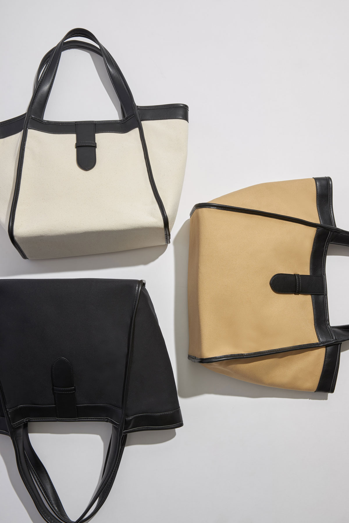 軽量キャンバスベルテッドトートバッグ