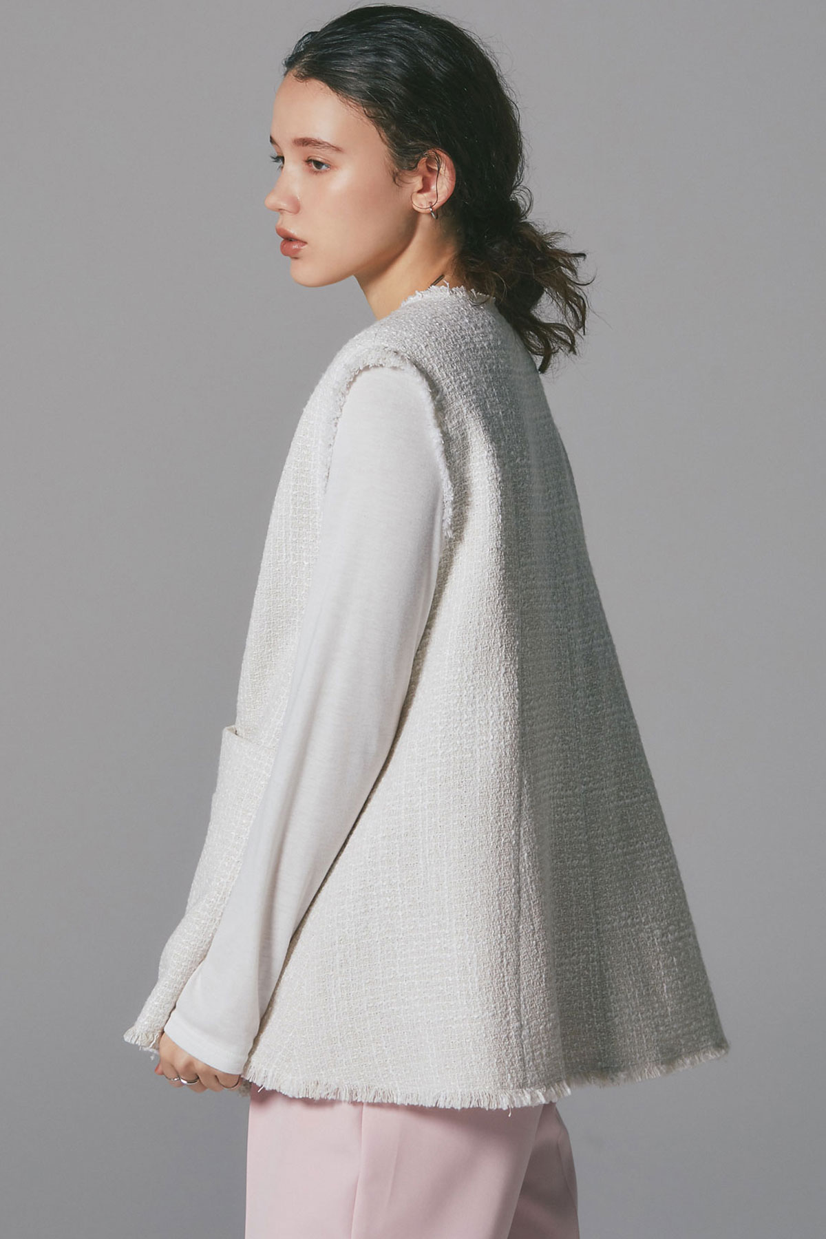 【Ayaさん着用】ツイードフレアジレ