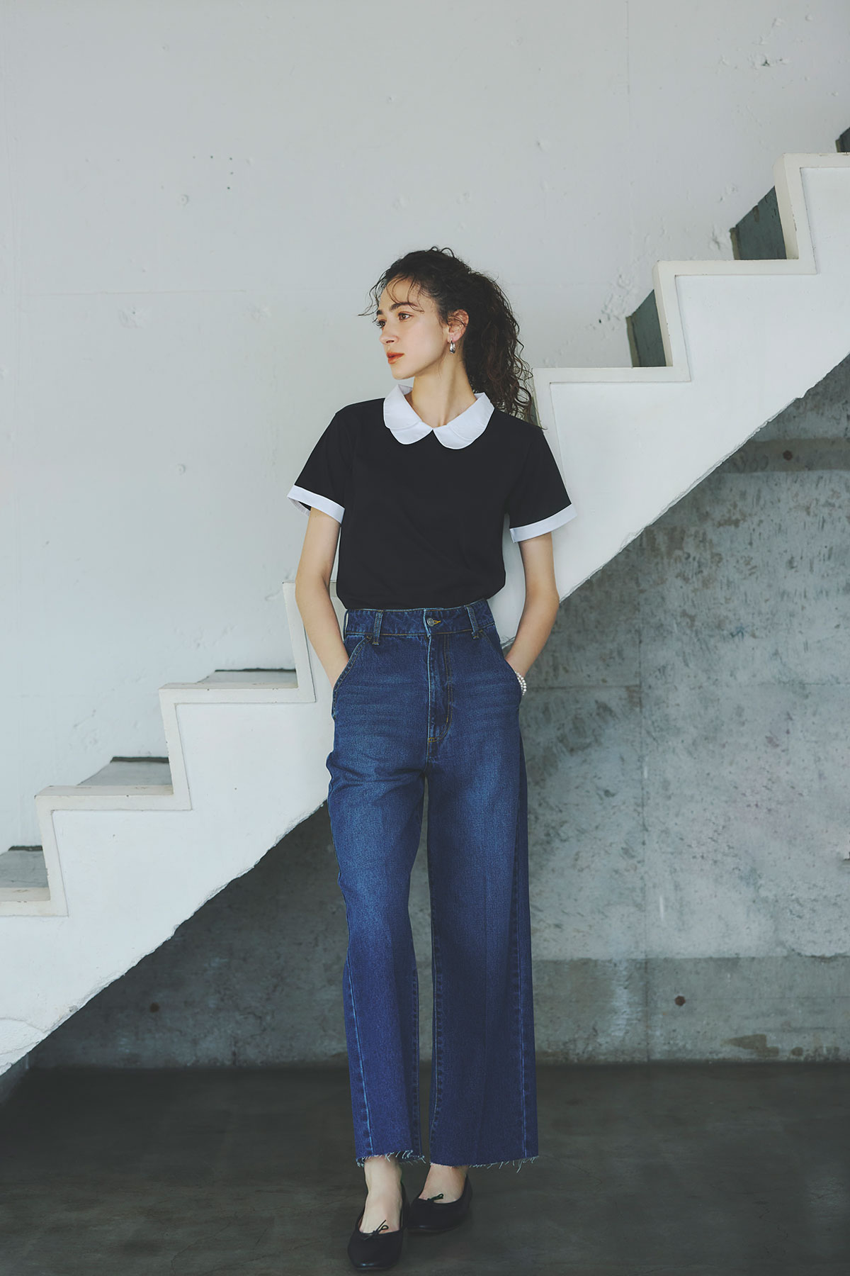 11月5日オフィシャルサイト限定少量再販！センタープレスカットオフデニムパンツ