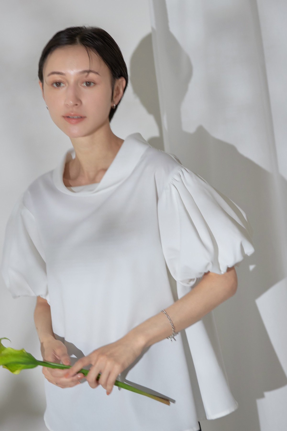 8月22日オフィシャル限定少量再販！【@smilelife_maaさんコラボ】ロールカラーチュニックブラウス