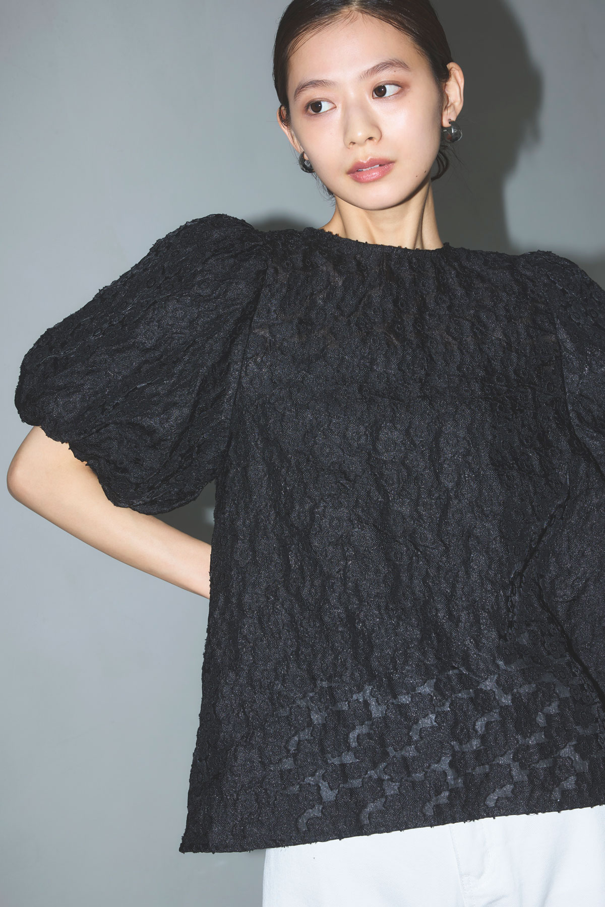 【松木育未さん着用】シアージャガードバックリボンチュニック