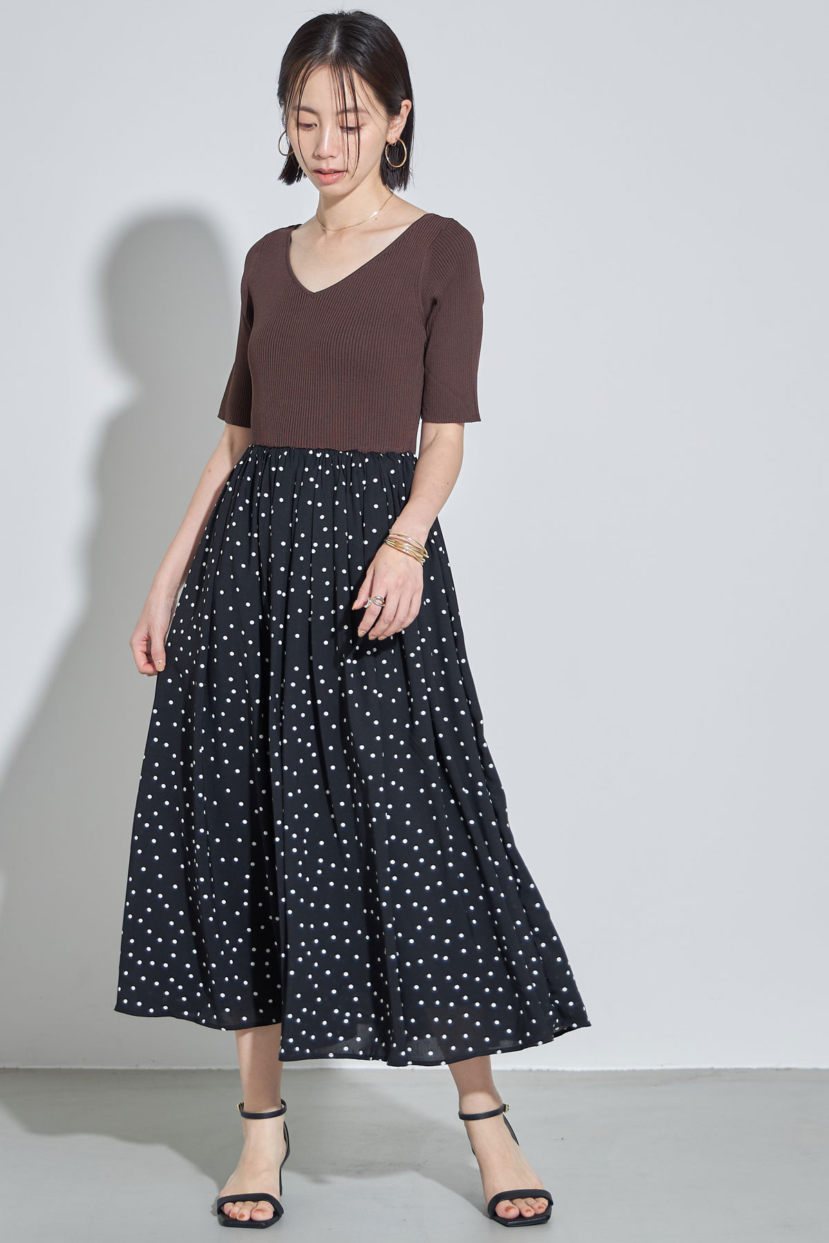 前後2WAYドットドッキングワンピース