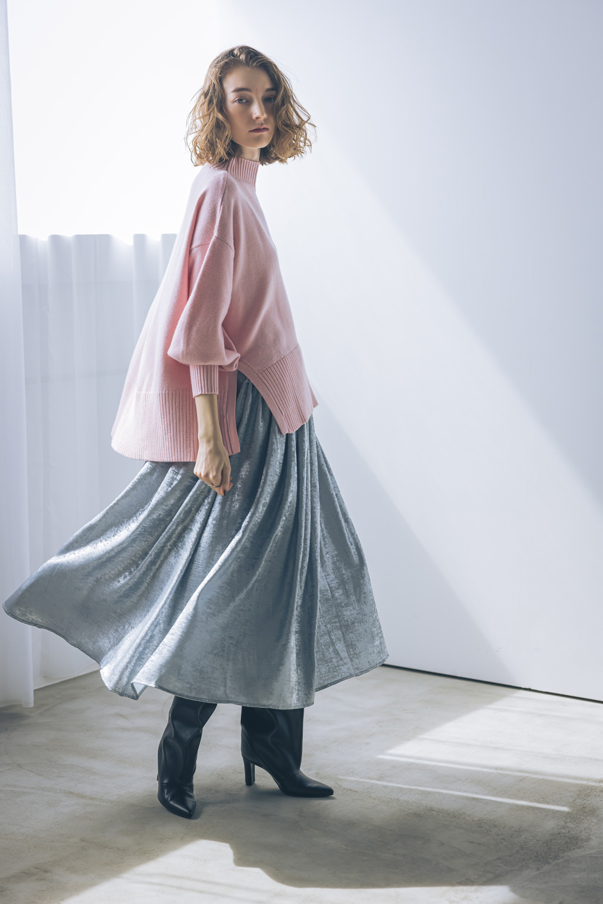 10月13日オフィシャルサイト限定少量再販！メタリックギャザースカート