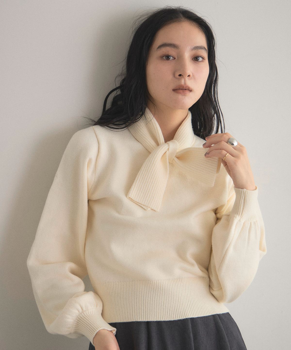 1月18日オフィシャルサイト限定再販！リボンタイニット