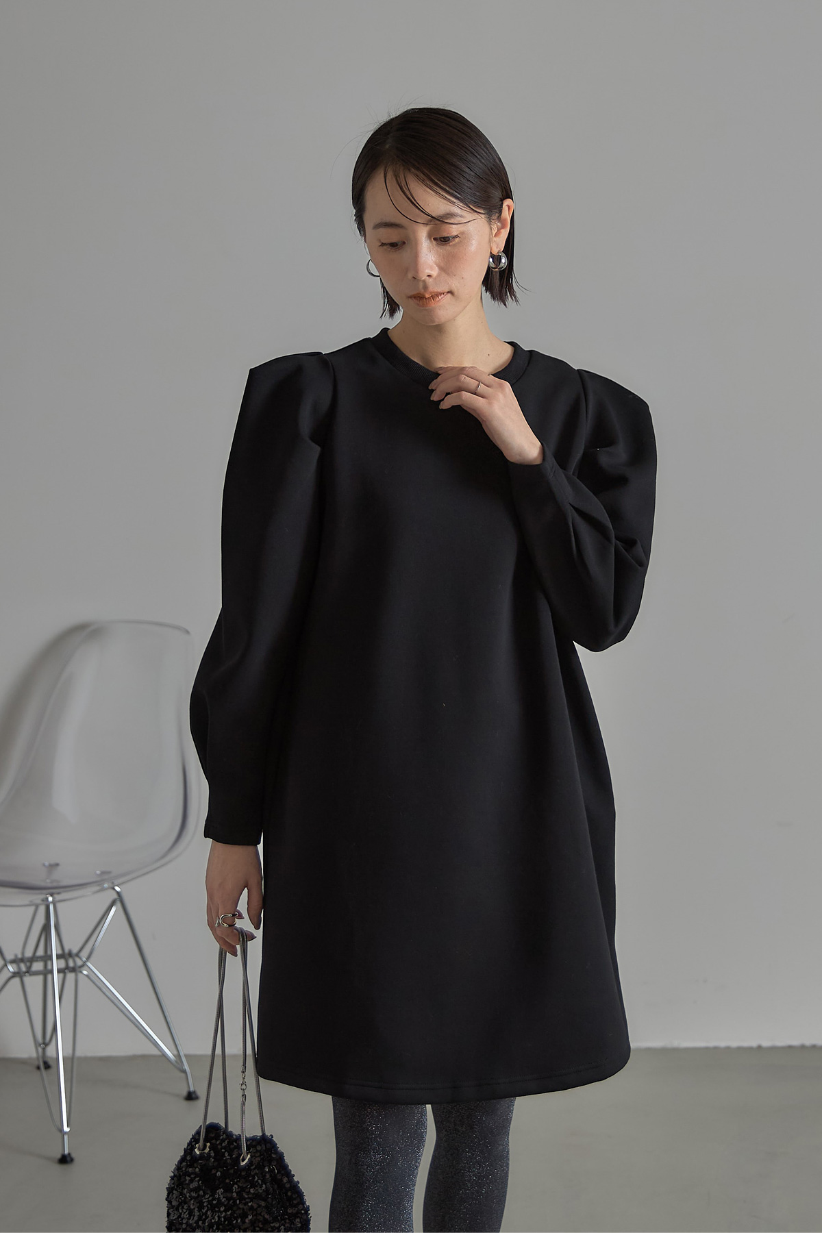 【3/15 SpringSALE】スウェットミニワンピ＊SALE品につき返品/交換/注文確定後の変更キャンセル不可＊